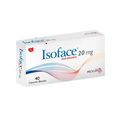 Isoface Isotretinoína 20 g 40 Cápsulas Blandas Corporal