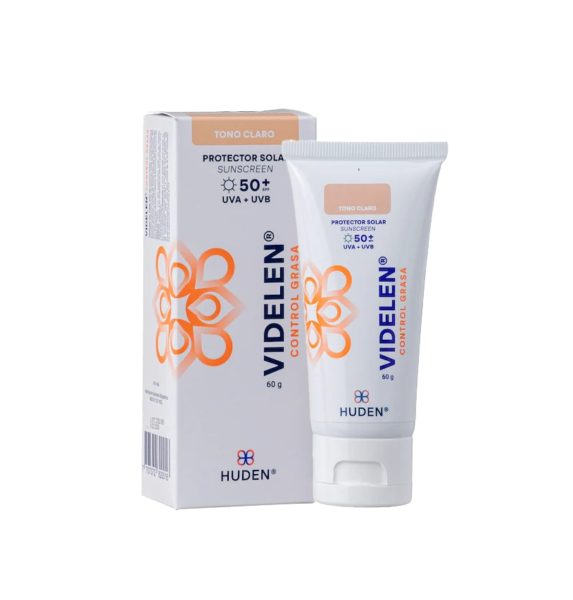 Videlen Control Grasa Tono Claro SPF 50+ x 60g Protección Solar